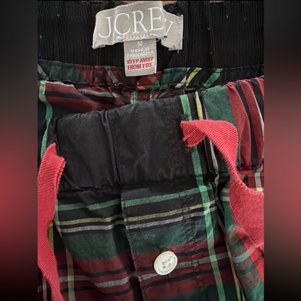 J. Crew Stewart Tartan Plaid  Pajama 2pc Set Women’s Size Medium 100% Cotton - Picture 4 of 9
